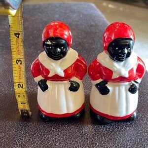 Black Americana Salt and Pepper Shaker set #2